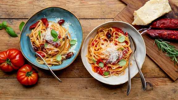 One-Pot-Pasta mit Chorizo