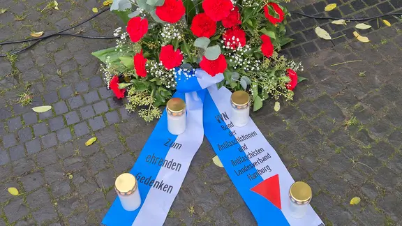 Gedenken an die Kristallnacht im Hamburger Grindelviertel.