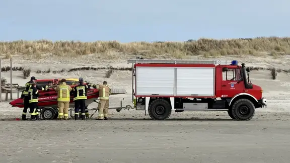 Einsatzübung der Freiwilligen Feuerwehr auf Langeoog.