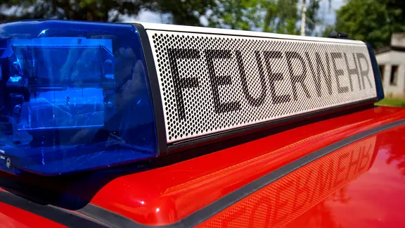 Ein Rettungswagen der Feuerwehr.
