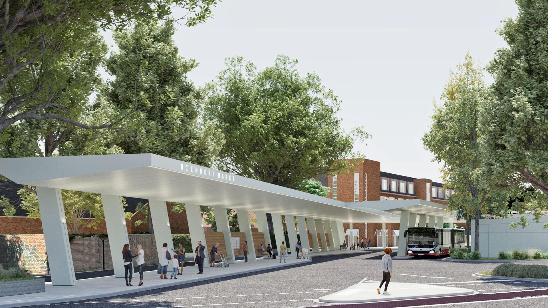 Busanlage Niendorf Markt wird umfangreich umgebaut