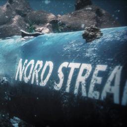3D-Animation einer Pipeline, sie trägt die Aufschrift Nordstream 2.