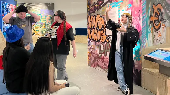 Workshop in der Ausstellung Respekt