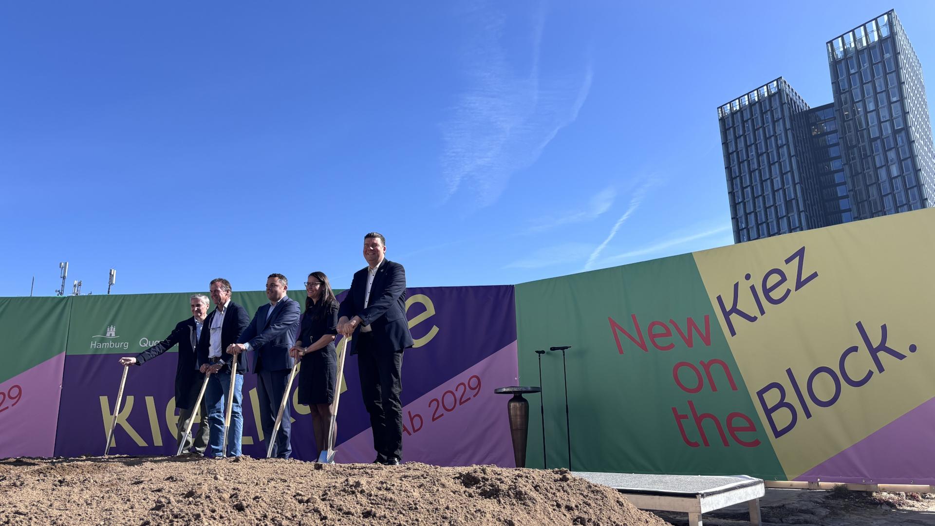 Spatenstich: „Kiezkante“ soll Baulücke auf St. Pauli füllen