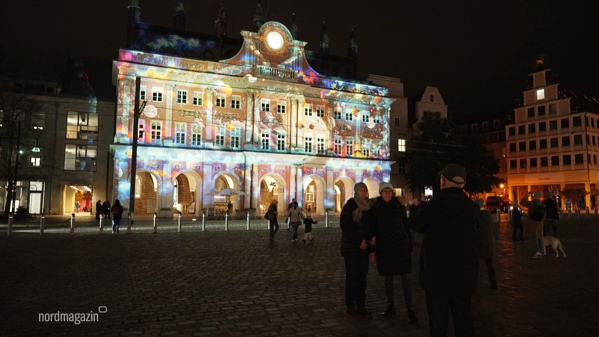 Rostocker Innenstadt erstrahlt während Lichtwoche