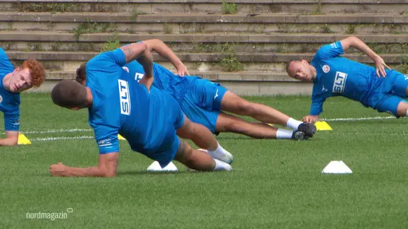 Die Spieler von Hansa Rostock bei der Vorbereitung auf die neue Saison.