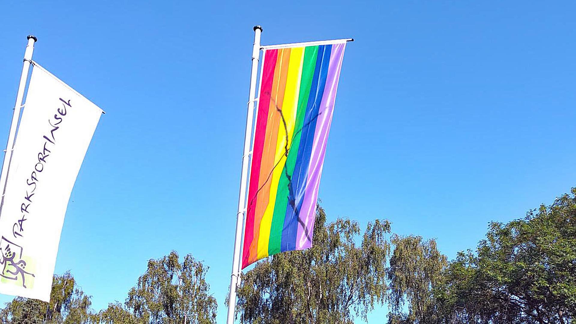 Schwarzes „X“: Pride-Flaggen in Hamburg-Wilhelmsburg beschmiert Schwarzes „X“: Pride-Flaggen in Hamburg-Wilhelmsburg beschmiert
