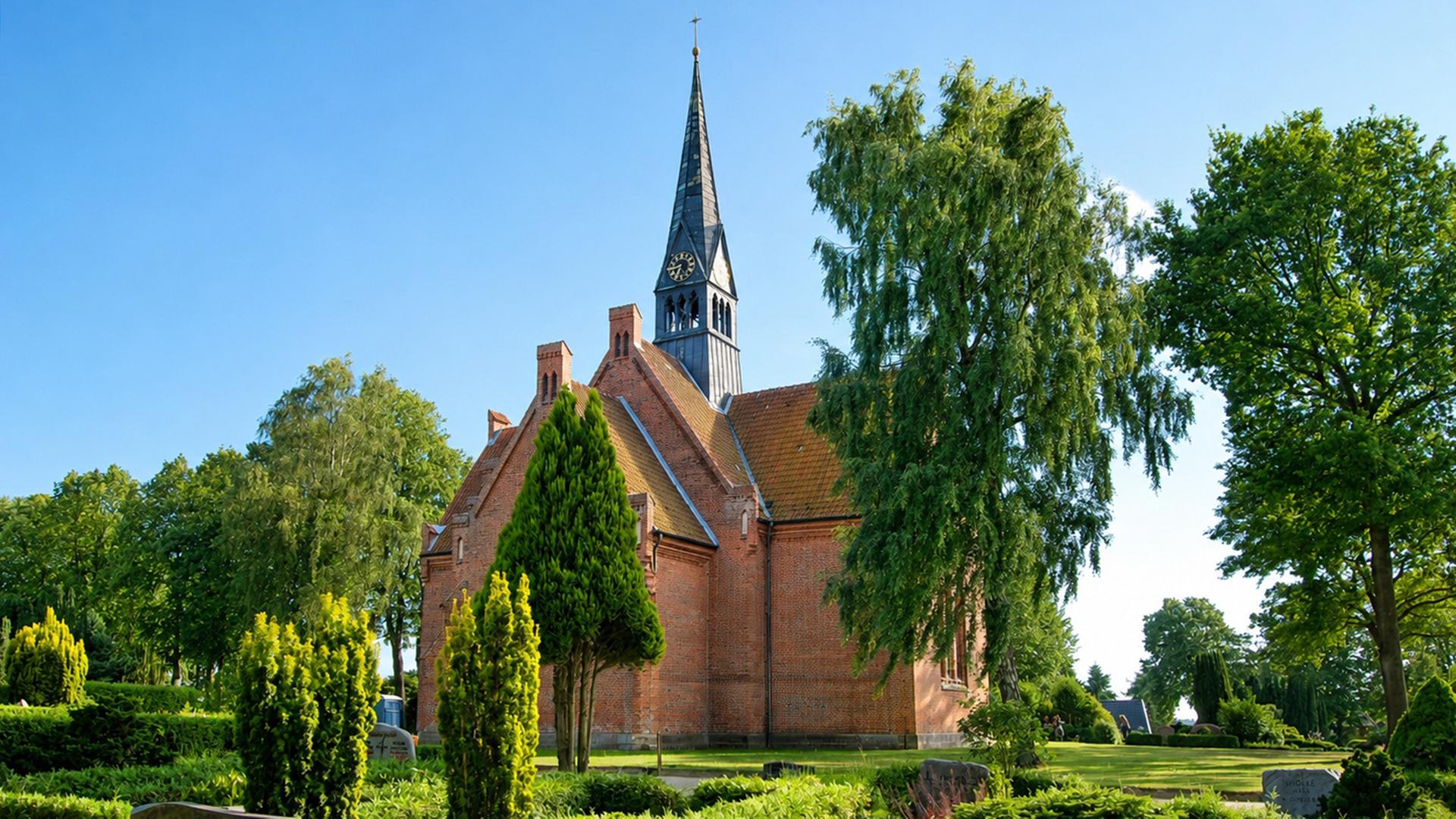 Außenaufnahme der Kirche in Wacken. | Kirchenkreis Rendsburg-Eckernförde