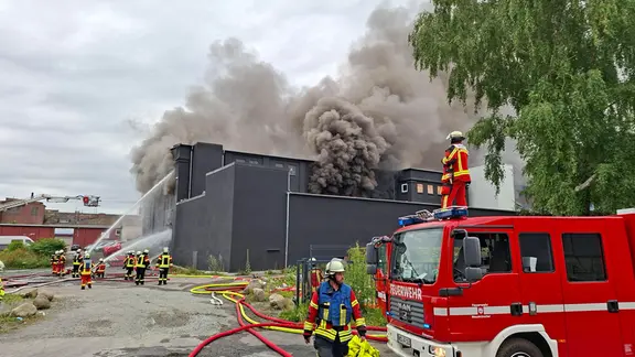 Eine massive Rauchentwicklung Neumünster/Wittorf.
