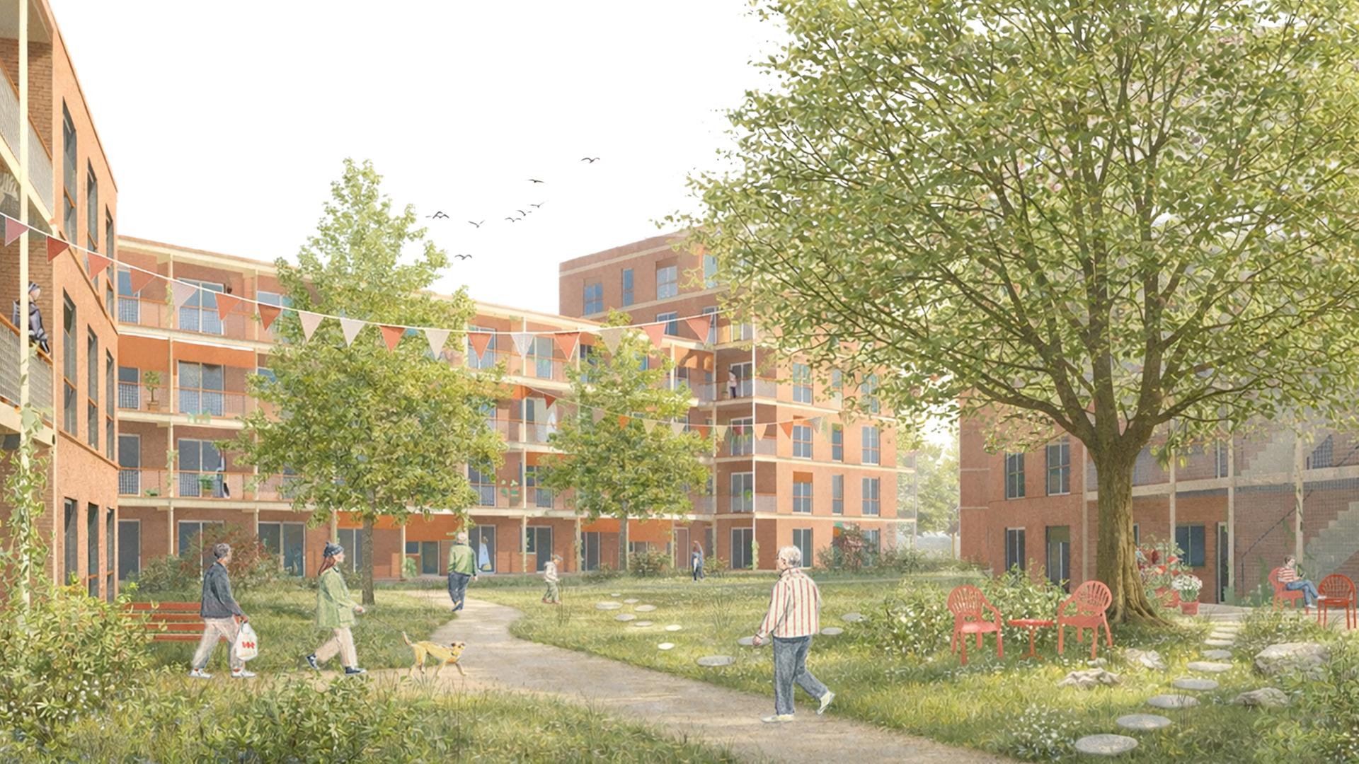 So soll das neue Wohnquartier in Osdorf einmal aussehen