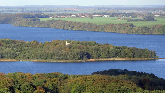 Südspitze der Insel Kaninchenwerder im Schweriner See.