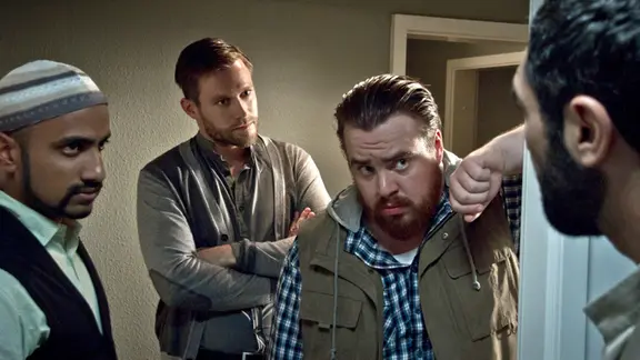 Die Terroristen Akbar (Murali Perumal), Christian Marschall (Ken Duken), Rolf-Peter Sperling (Tristan Seith) mit Cenk Batu (Mehmet Kurtulus).