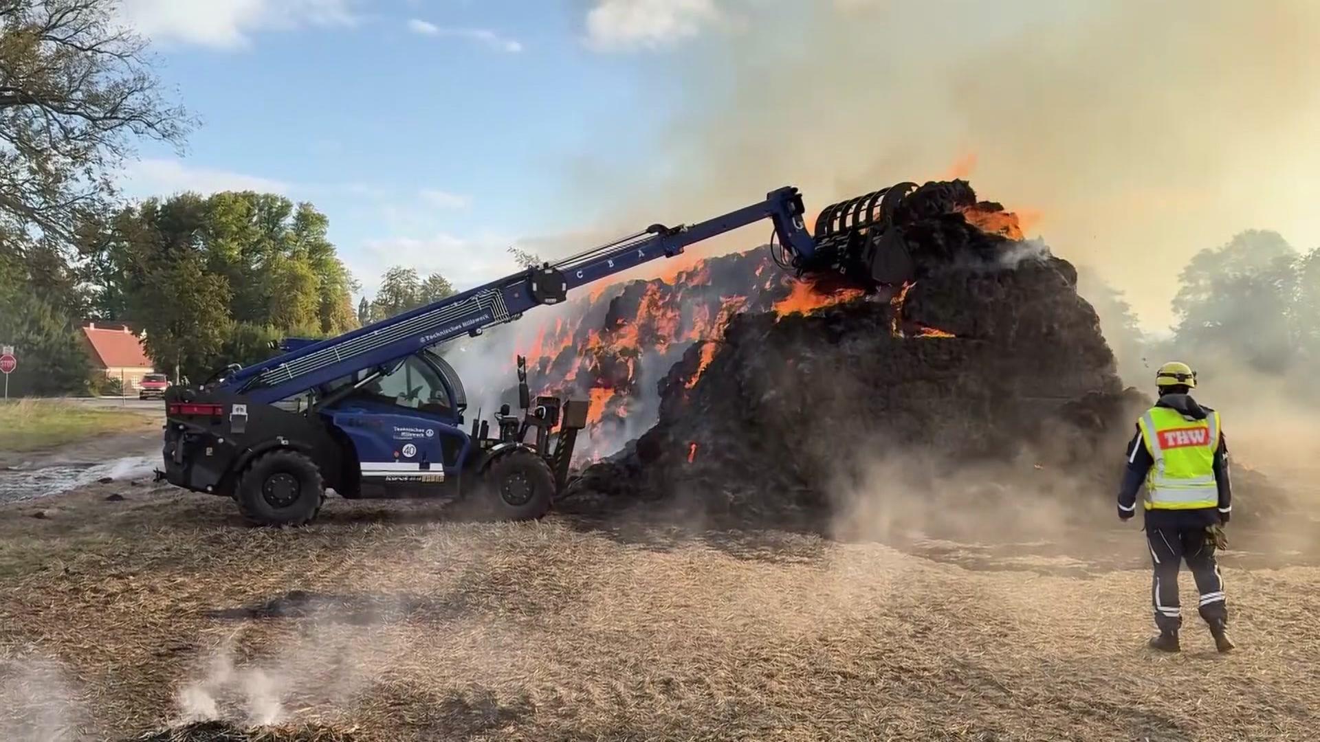 Dritter Strohballen-Brand in Wangels – Brandstiftung vermutet