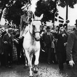 Einzug von König Christian X. von Dänemark in Nordschleswig im Jahr 1920.