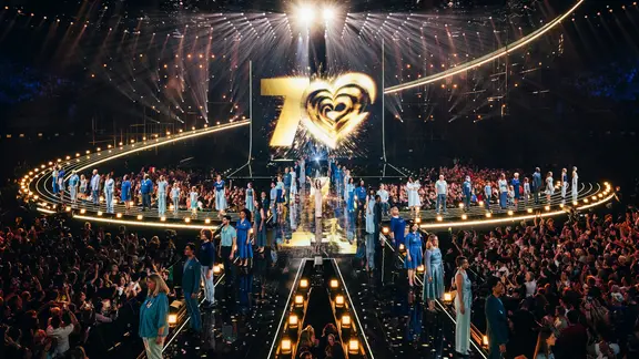 Die Bühne beim ersten Halbfinale des ESC 2026