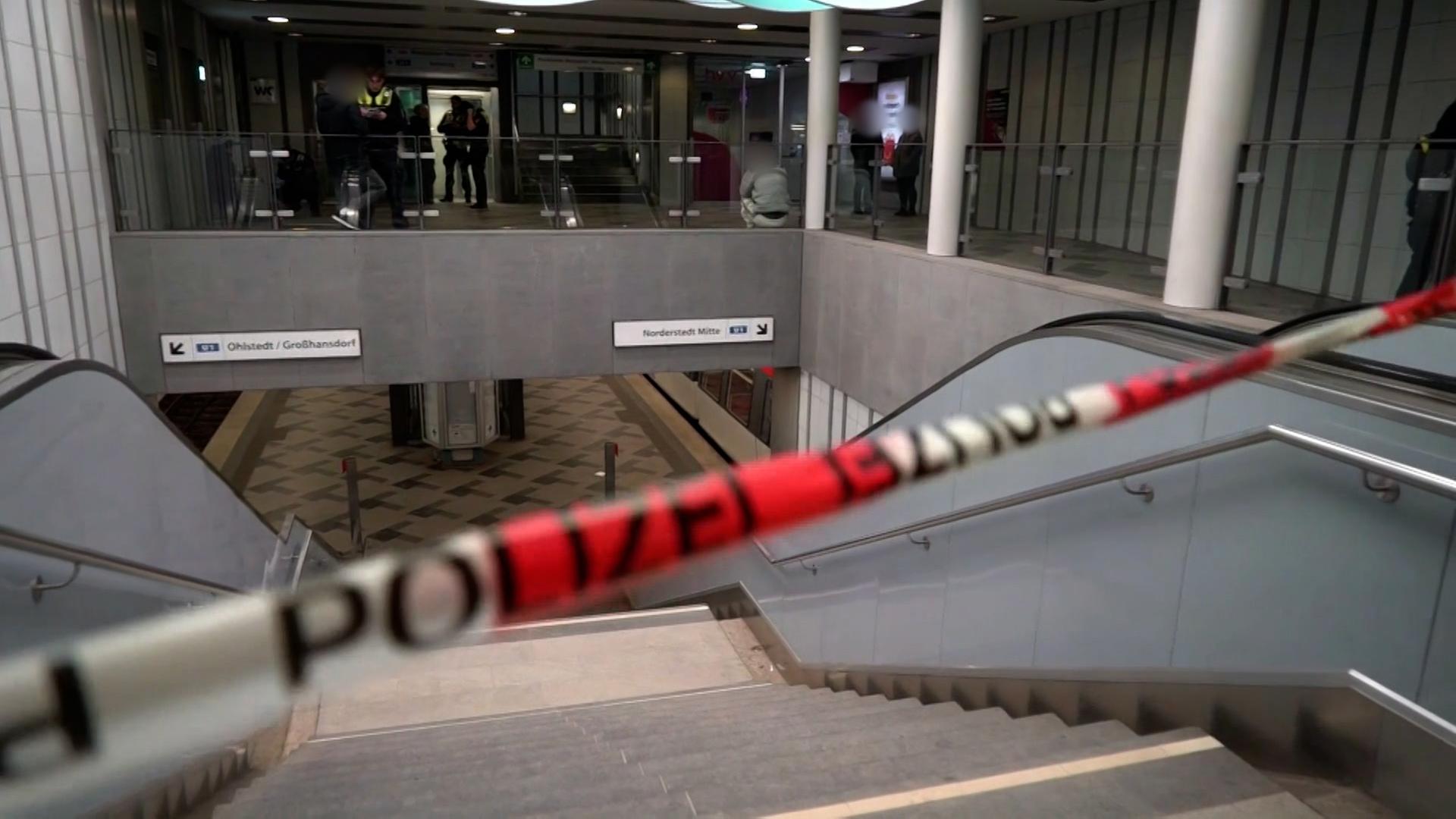 Zwei Tote an Hamburger U-Bahnhof Wandsbek Markt: Mordkommission ermittelt