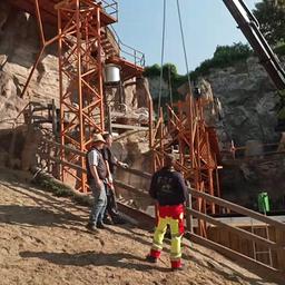 Baustelle auf der Bühne der Karl May Spiele