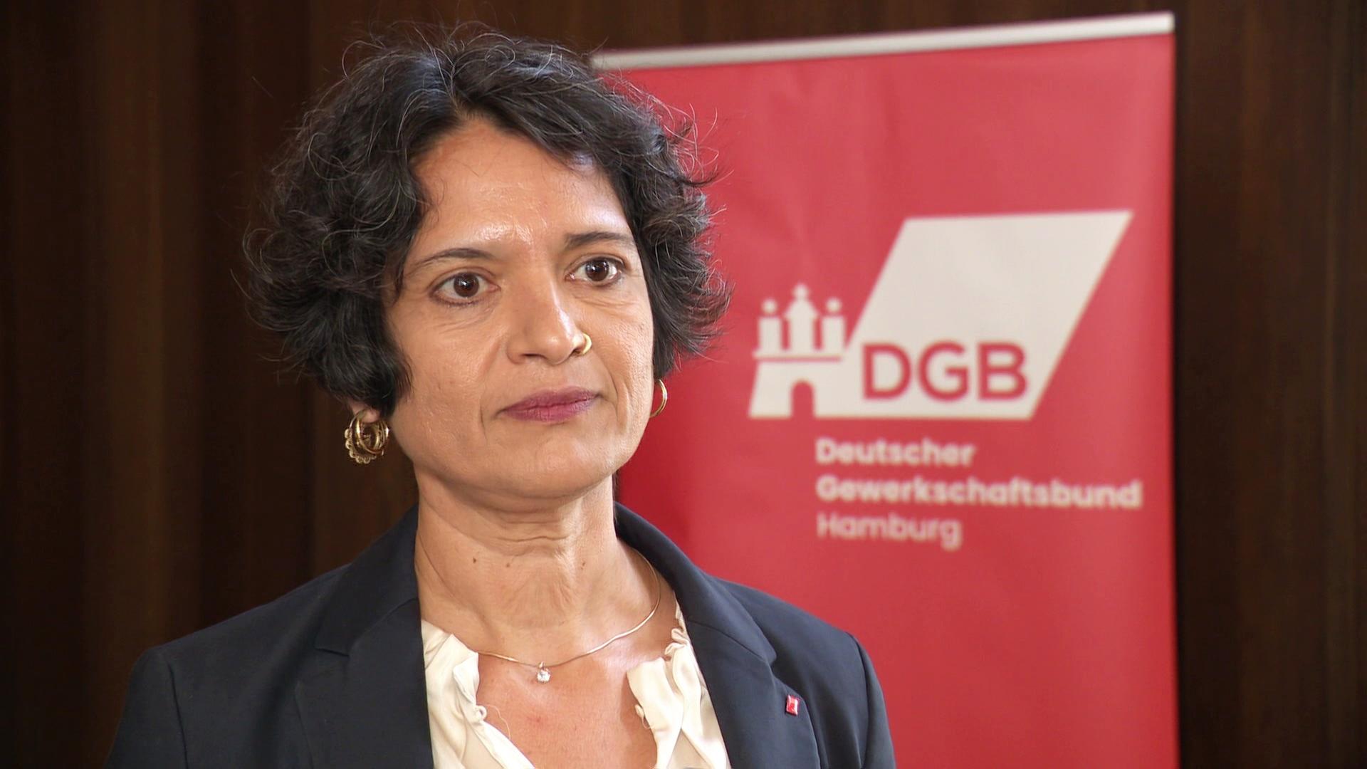 Tanja Chawla bleibt DGB-Vorsitzende in Hamburg
