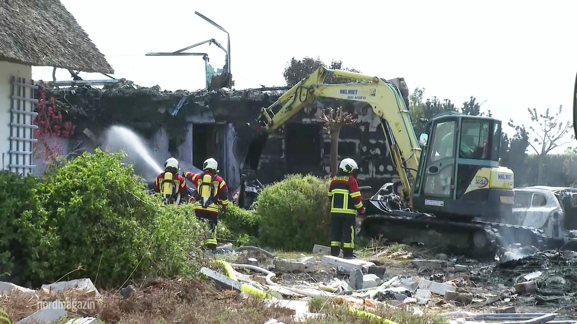 Putgarten: Nach Explosion von Ferienhaus weiter Streit um Ursache