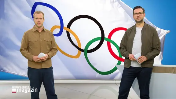 Henrik Hanses und Christopher Scheffelmeier moderieren das Schleswig-Holstein Magazin.