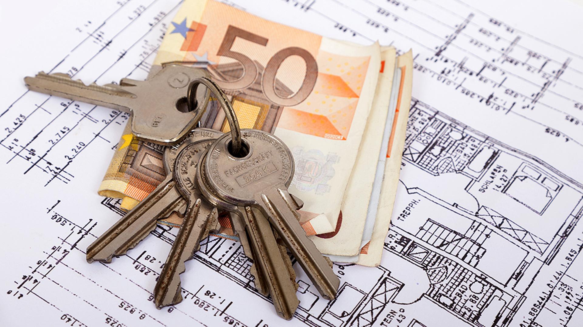 Ein Schlüsselbund und Geldscheine | Fotolia.com, Dreadlock