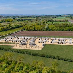 Batteriespeicher Husum: Eine Visualisierung des Projektes aus der Vogelperspektive