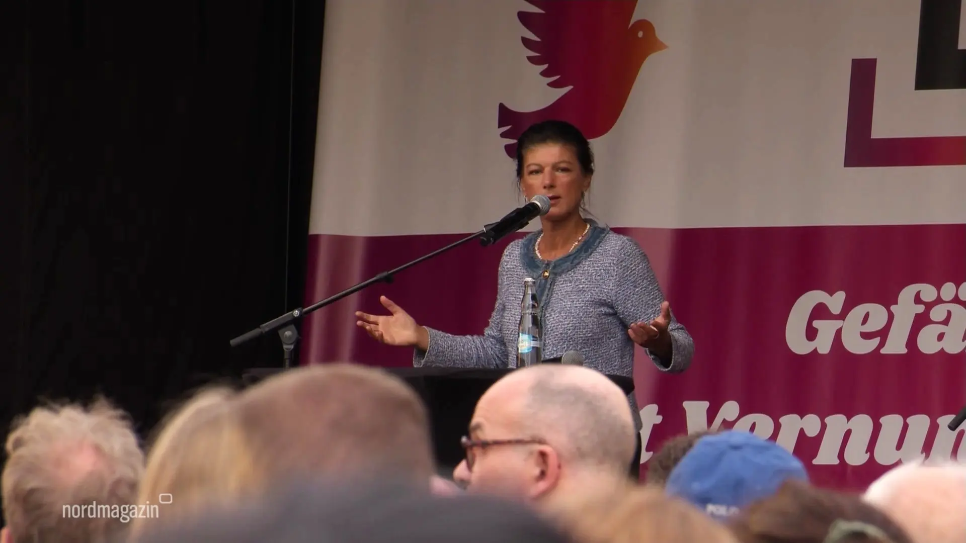 Wahlkampfabschluss des BSW: Mit diesen Themen wirbt Wagenknecht für Stimmen zur Landtagswahl in MV