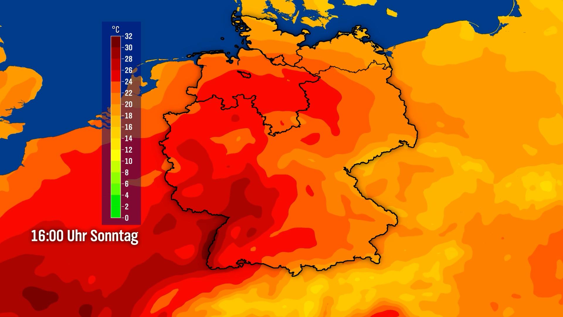 Das Bild zeigt einen Screenshot einer Wettervorhersagen-Animation. | HR