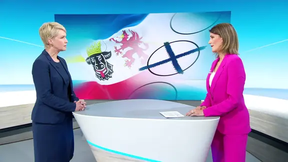 Ministerpräsidentin Manuela Schwesig nach der Kommunalwahl 2024 im Interview mit dem NDR.