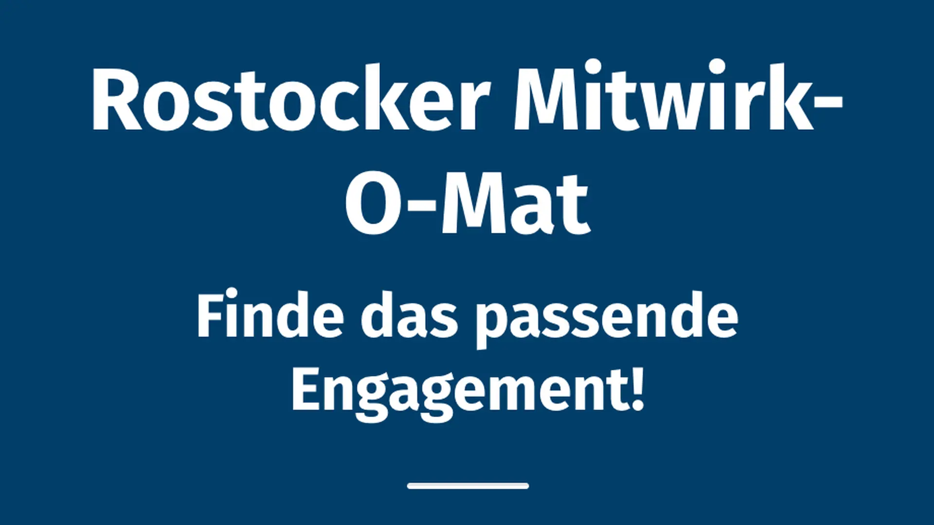 Mat Wo Mitwirk-O-Mat: Wo engagieren in Rostock? | ndr.de
