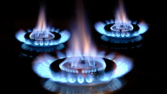 Drei Gasflammen