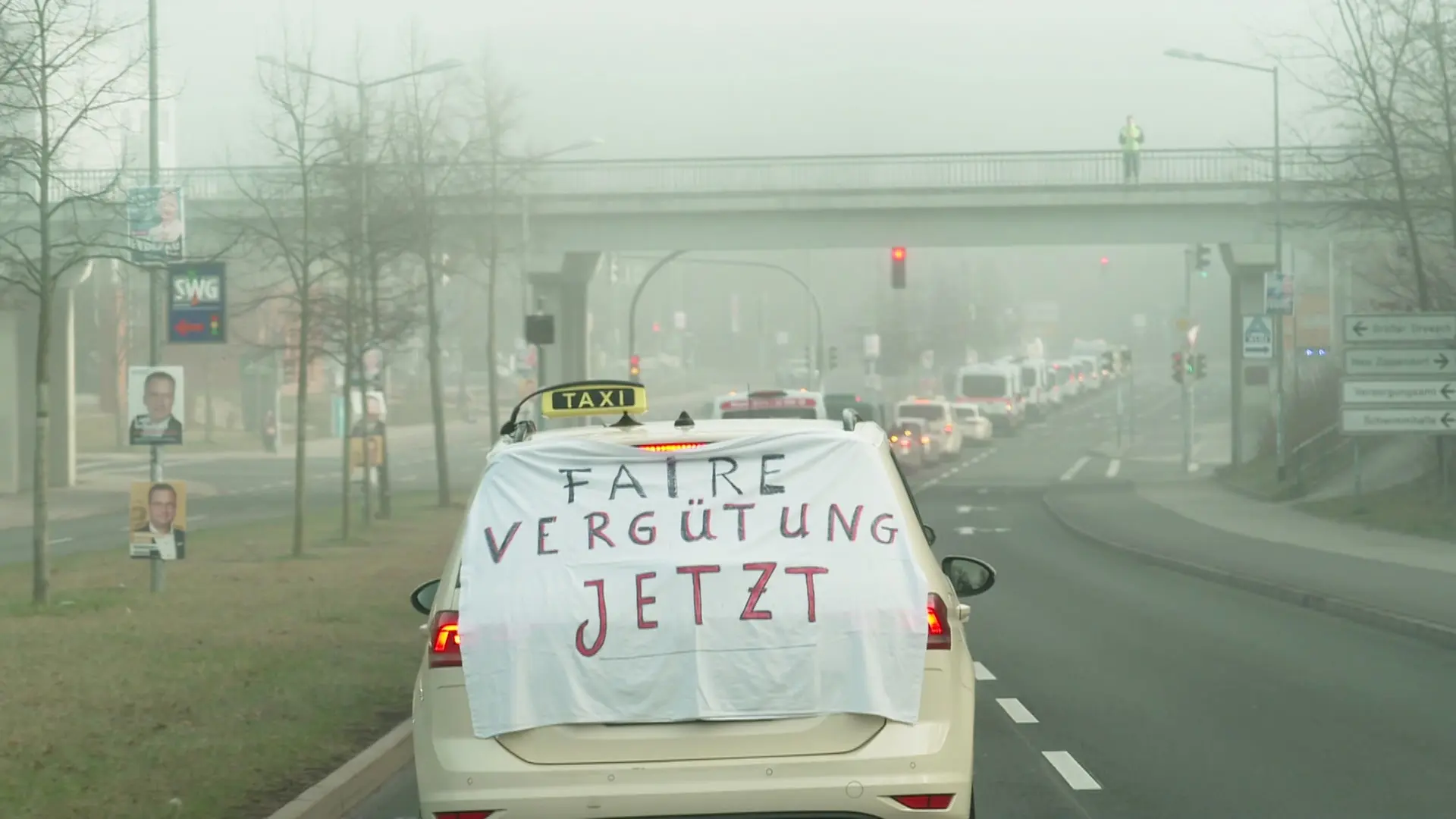 Taxi-Protest in Schwerin wegen Streit um Krankenfahrten