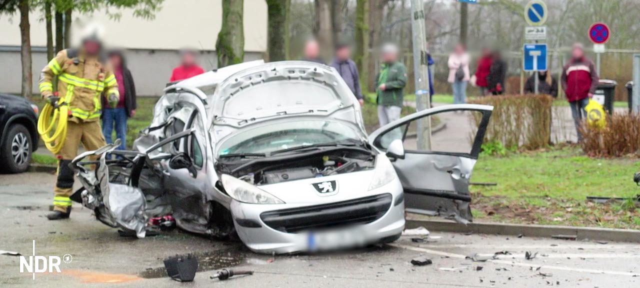 Aufnahmen vom Unfallort im Februar 2024. | Screenshot/NDR, Screenshot/NDR Aufnahmen vom Unfallort im Februar 2024.