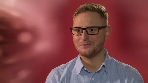 Patient im Interview