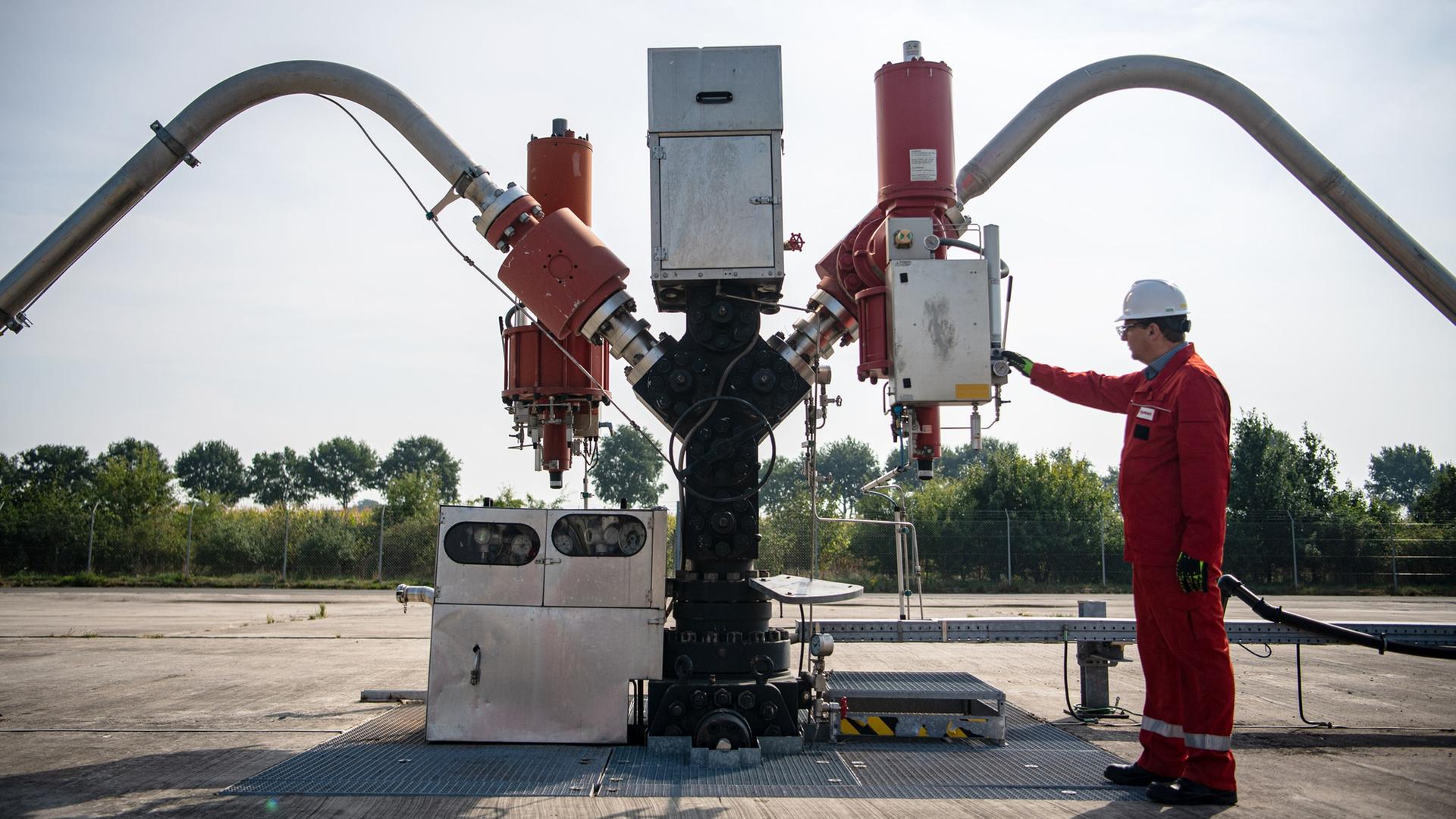 Der Erdgas-Föderplatz Goldenstedt in Niedersachsen. | picture alliance/dpa, Sina Schuldt