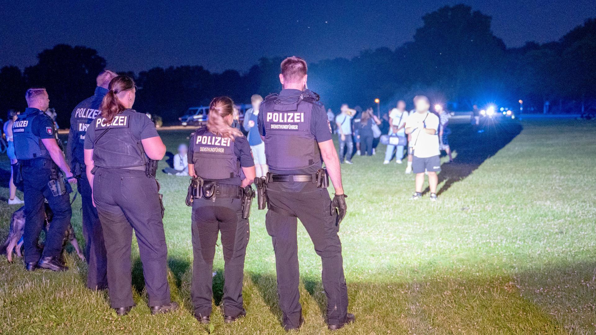 Bei Schlägerei im Stadtpark: Offenbar Polizisten attackiert