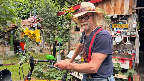 Der fahrradverrückte Niederländer Reinder Luinge.