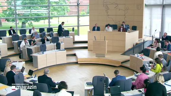 Diskussion im Kieler Landtag.