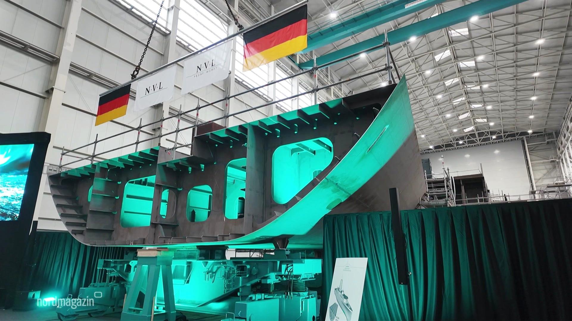 Wolgast: Flottendienstboot für Bundeswehr auf Kiel gelegt