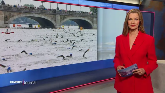 Julia-Niharika Sen moderiert das Hamburg Journal.