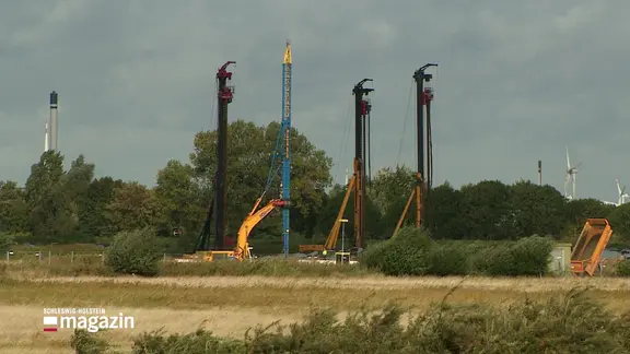 Bau des LNG-Terminals.