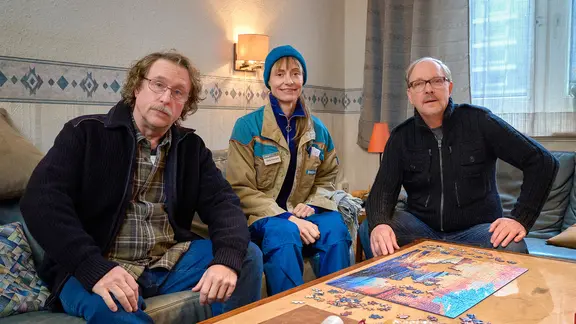 Drehstart für NDR Komödie „Prange“ mit Bjarne Mädel, Katharina Marie Schubert und Olli Dittrich (v.l.)