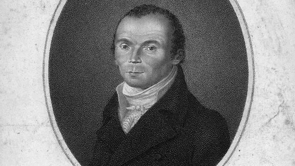 Christian Konrad Sprengel, Botaniker (22.9.1750 - 7.4.1816)  - Punktierstich um 1800 von Vilyn