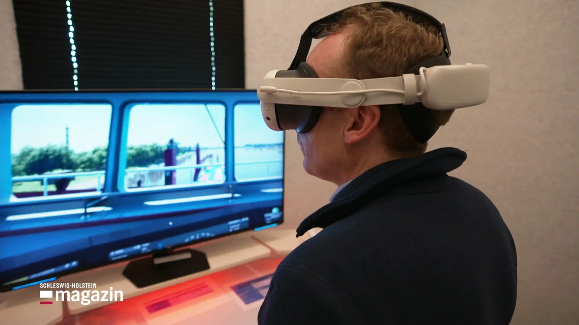 Schiffs-Lotsen trainieren an VR-Simulator in Brunsbüttel