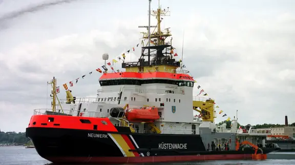 Das Mehrzweckschiff "Neuwerk". 