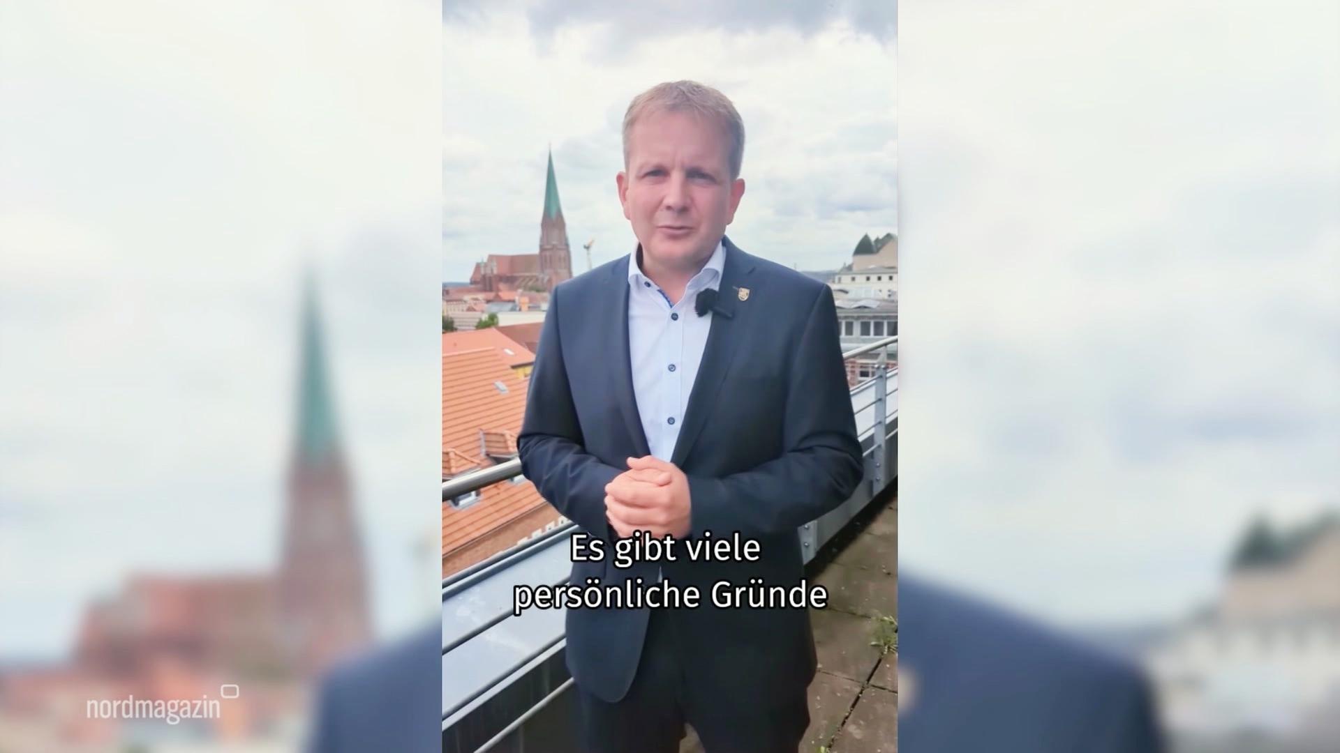Schwerins Oberbürgermeister Badenschier kündigt Rücktritt an