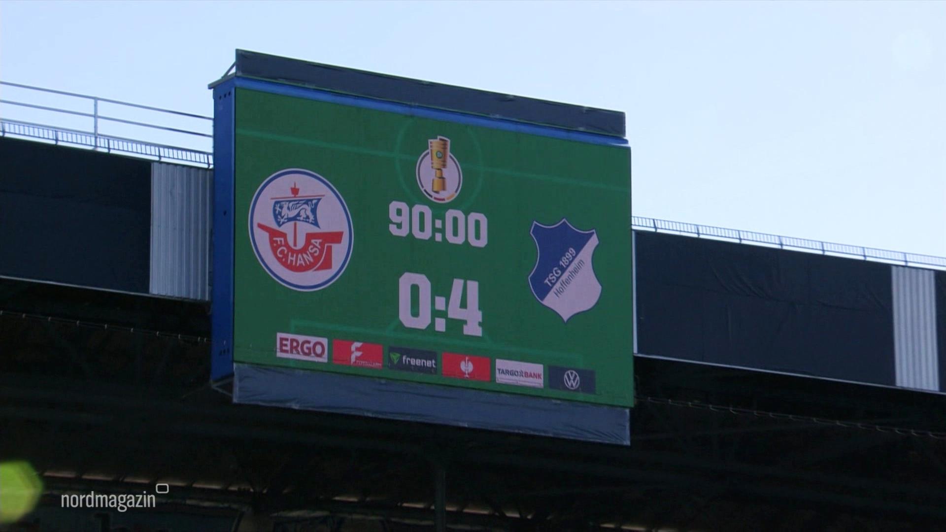 DFB-Pokal: Hansa Rostock verliert 0:4 gegen TSG Hoffenheim