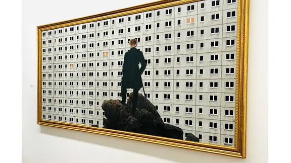 Ein Werk aus der Ausstellung "Betonromantik" von Juli Schupa