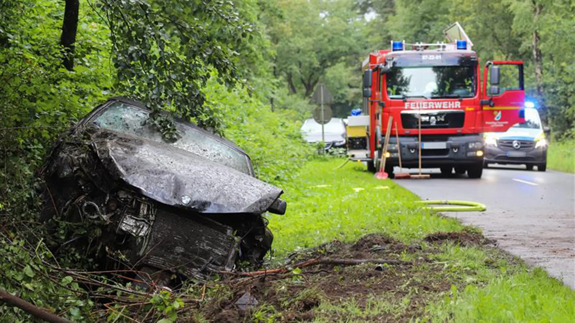 Unfall mit Schwerverletzten bei Lutzhorn