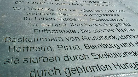 Mahnmal für ermordete "Euthanasie"-Opfer des NS-Terrors an der Berliner Philharmonie